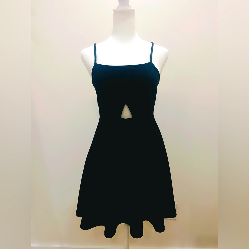 Oh My Love - Black Cutout Skater Dress - Size S